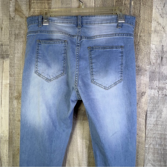 Shein SZ 30 Light-wash Denim White Stripe on the sides w/5 Pockets & Leg… - Picture 11 of 13